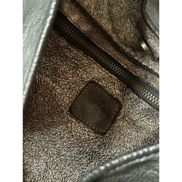 MAJO Leather Hobo Tote Bag Black made in Italy - Picture 6 of 15